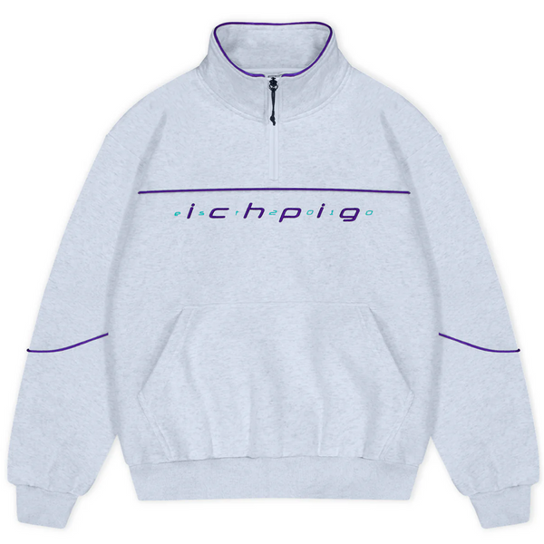 ICHPIG Genesis Panel 1/4 Zip - White Marle