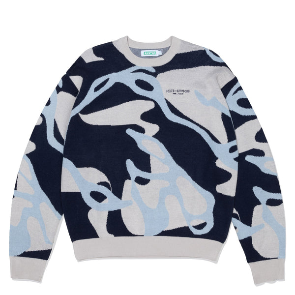 ICHPIG Glyph Knitted Crew - Oceanic