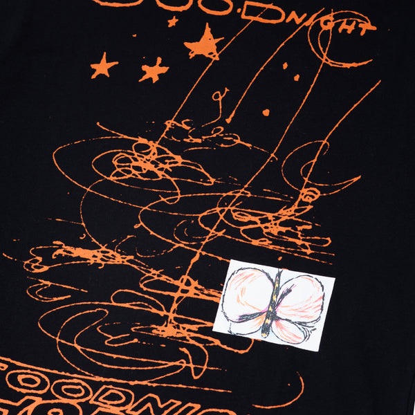 Hoddle Goodnight Tee - Black / Orange
