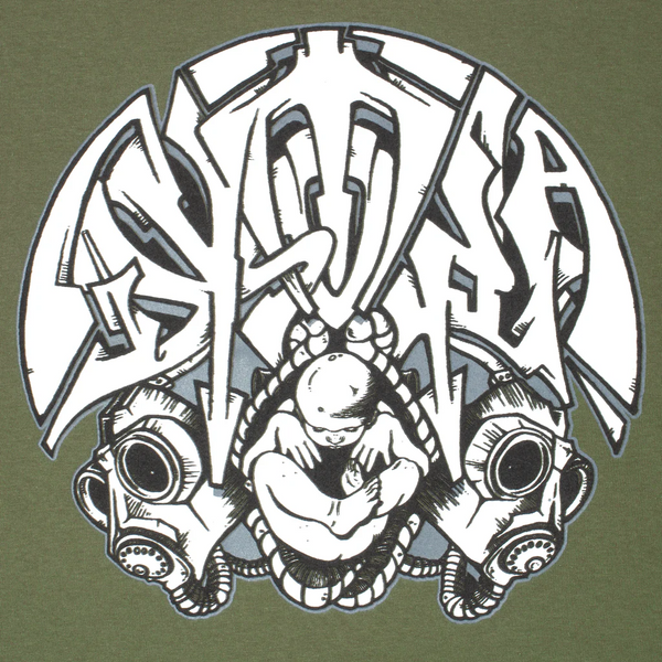 GX1000 Dystopia Gas Mask Tee - Military Green