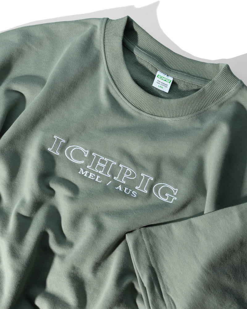 ICHPIG Heavyweight Embroidery Tee - Steel