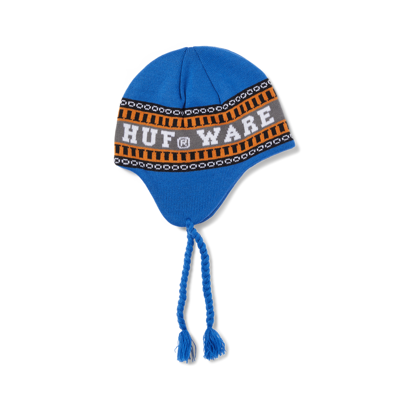 HUF X Bronze56K Flap Beanie - Blue