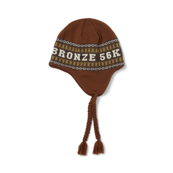 HUF X Bronze56K Flap Beanie - Brown