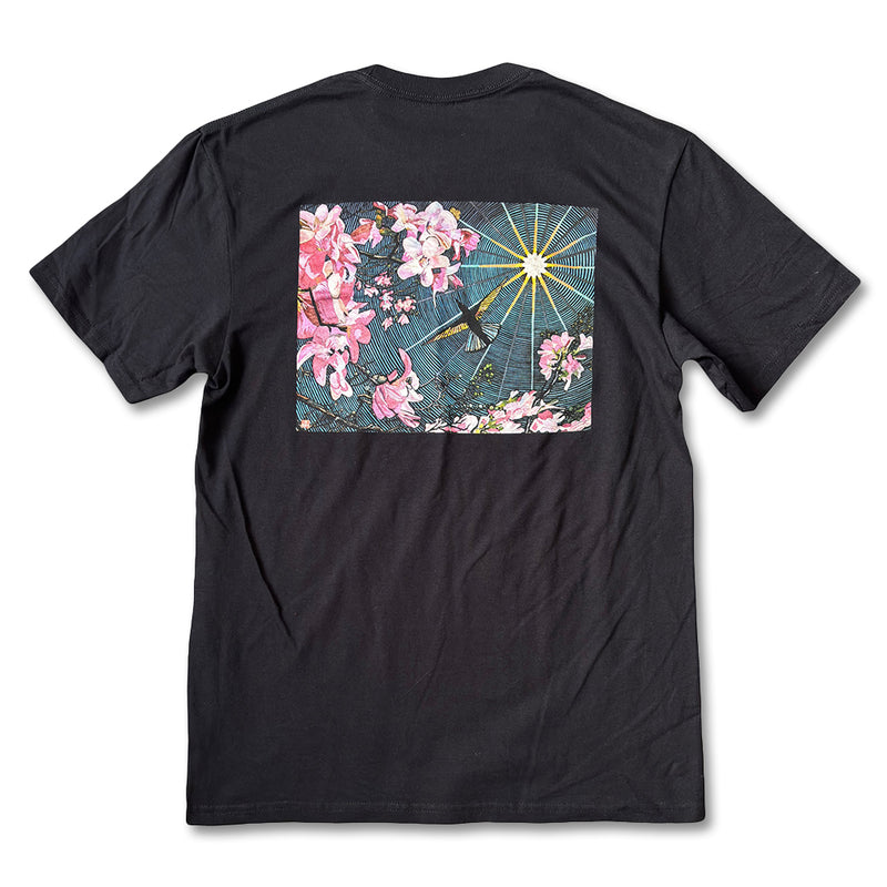 Kanpai Kirie (切り絵) Tee Hummingbird & Orchid