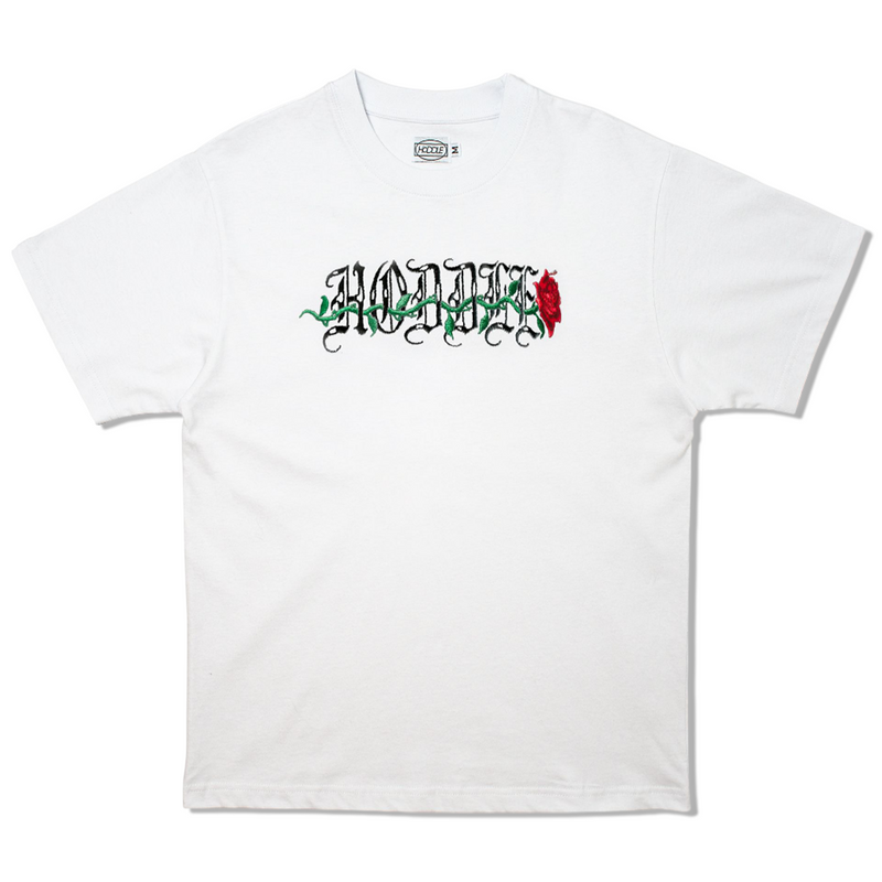 Hoddle Rose Tee - White