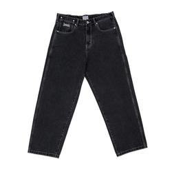 Hoddle 16 Ounce Denim Jean Faded Black with White Stitching