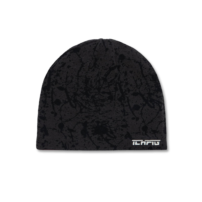 ICHPIG Splatter Reversible Beanie - Black / Umber