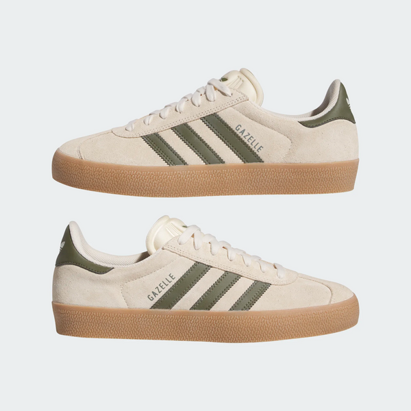 Adidas Gazelle ADV - Ecru Tint / Focus Olive / Gum