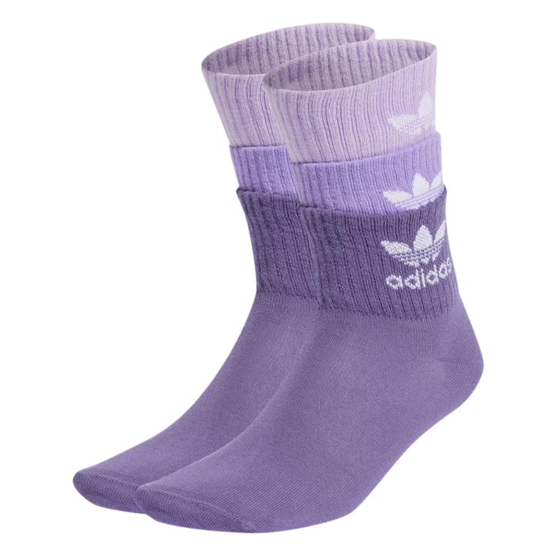 Adidas 3Cuff Crew Socks - Purple