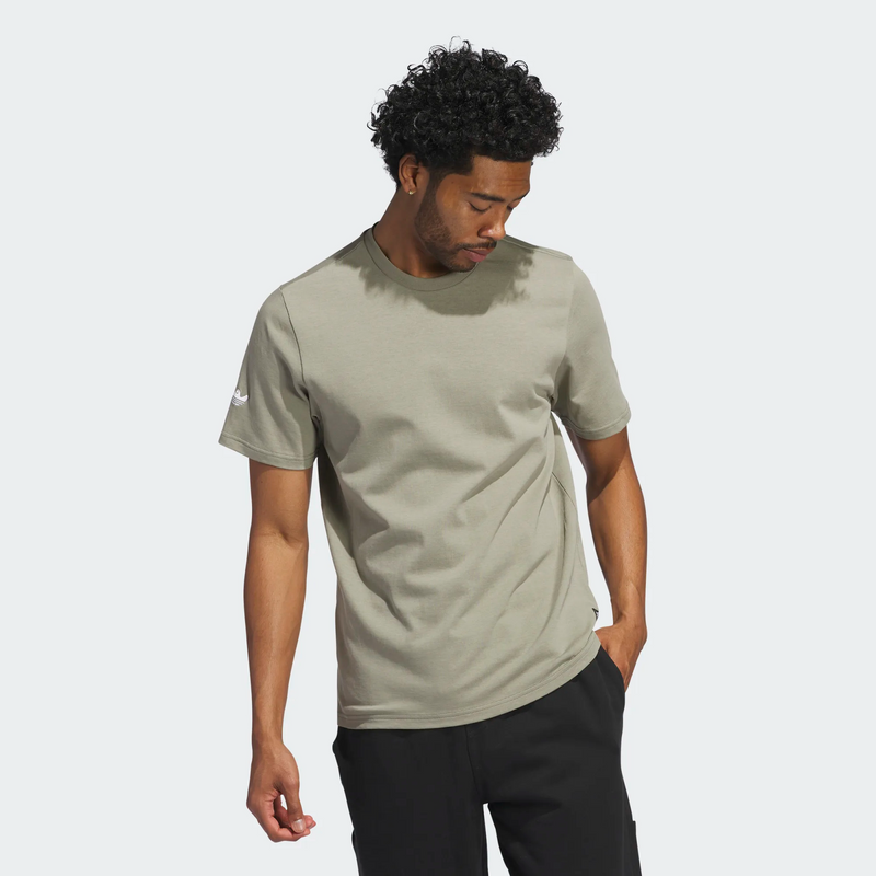 Adidas Shmoofoil Heavyweight Embroidery Tee - Silver Pebble