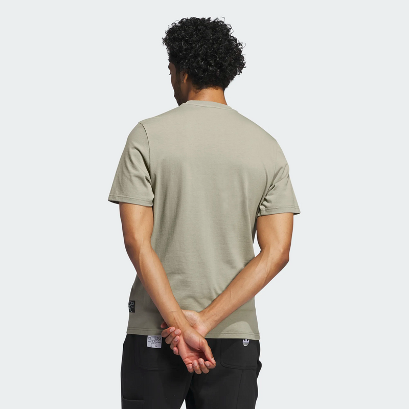 Adidas Shmoofoil Heavyweight Embroidery Tee - Silver Pebble