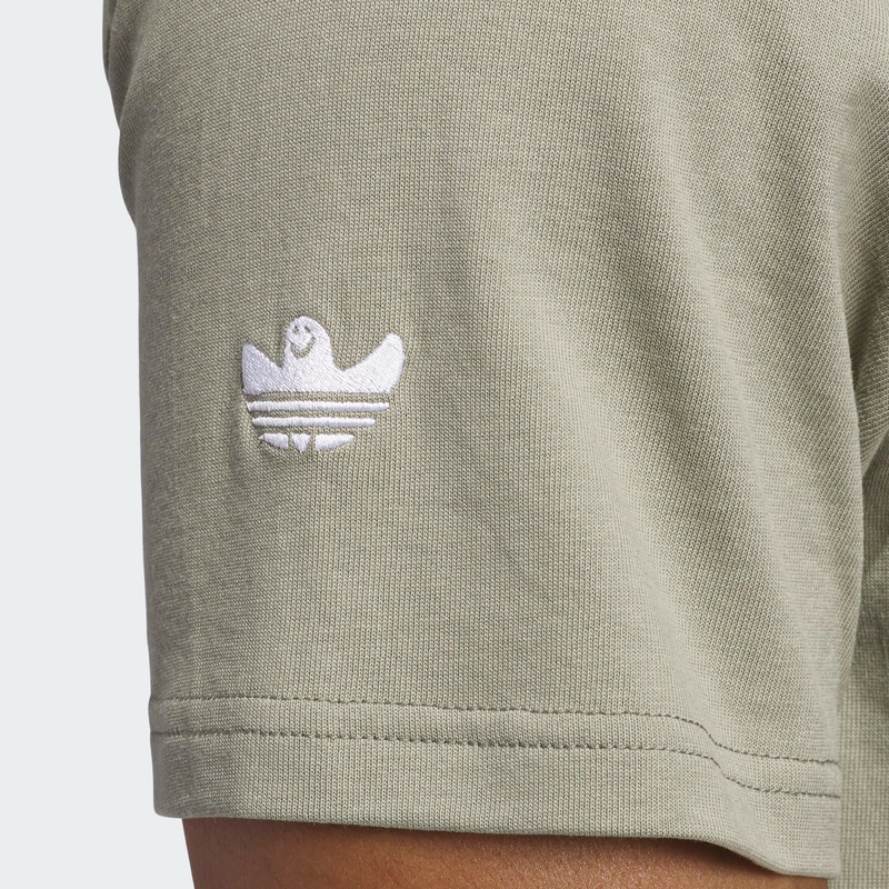 Adidas Shmoofoil Heavyweight Embroidery Tee - Silver Pebble