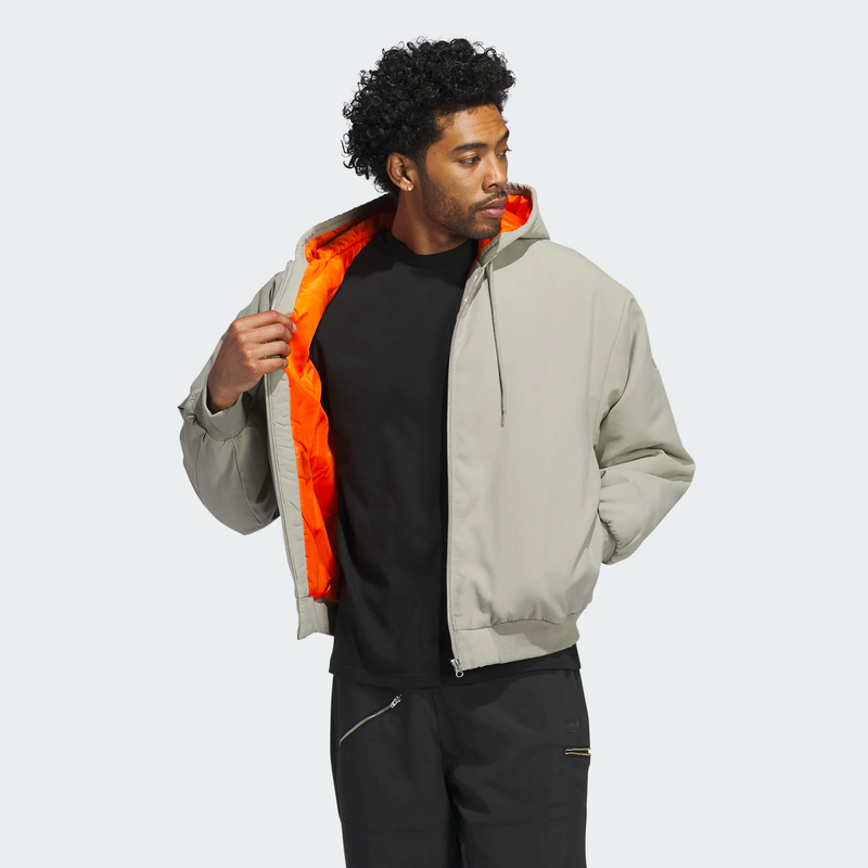 Adidas Shmoo Canvas Jacket - Silver Pebble / Orange