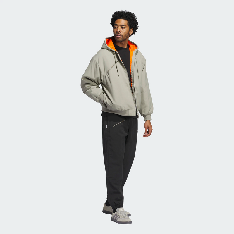 Adidas Shmoo Canvas Jacket - Silver Pebble / Orange