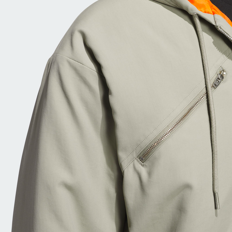 Adidas Shmoo Canvas Jacket - Silver Pebble / Orange