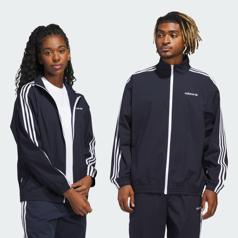 Adidas Superfire Skate Track Jacket Navy White Evolve Skate Store