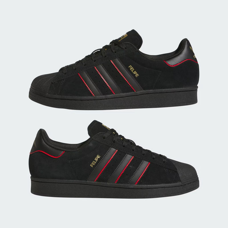 Adidas Superstar x Felipe - Black / Better Scarlet – Evolve Adidas Superstar x Felipe - Black / Better Scarlet – Evolve