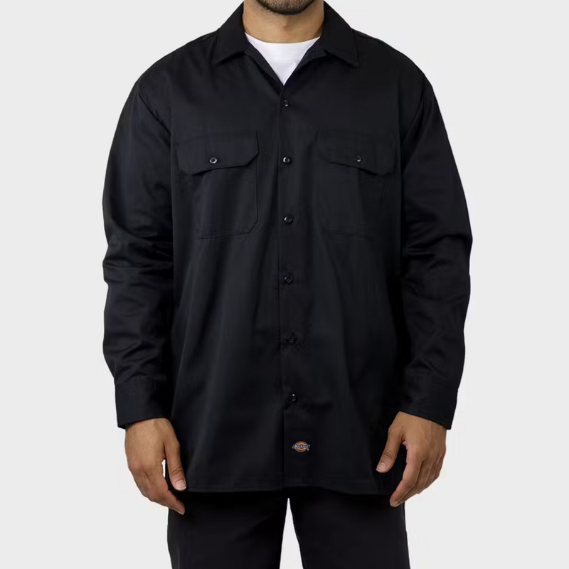 Dickies 574 Long Sleeve Work Shirt - Black