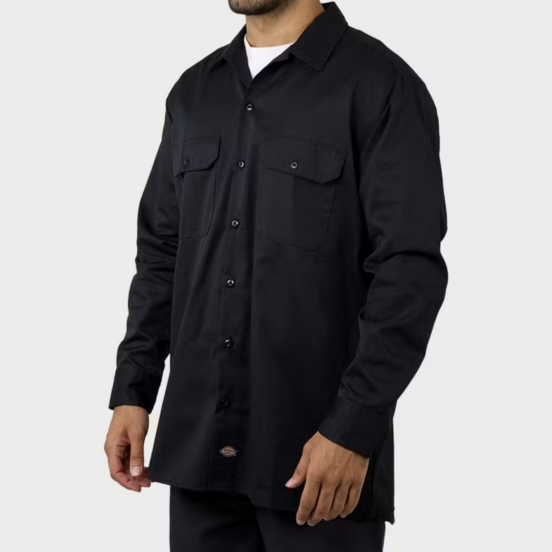 Dickies 574 Long Sleeve Work Shirt - Black