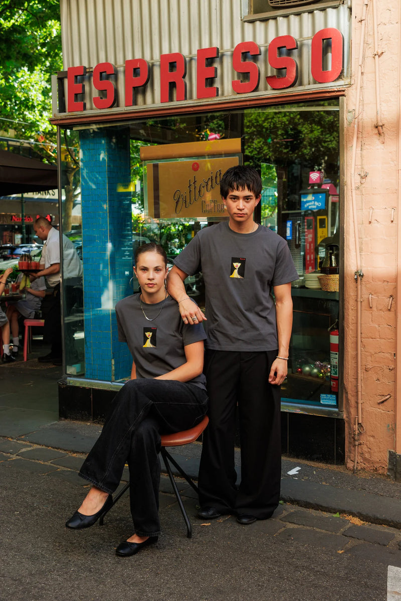 Palmah Pulp Fiction Tee - Charcoal