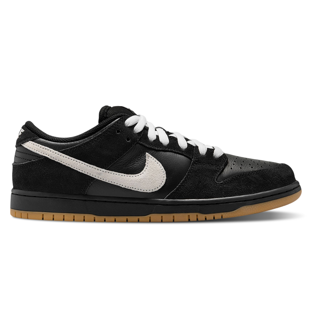 Nike SB Dunk Low Pro - Black / White / Black / Gum – Evolve Skate