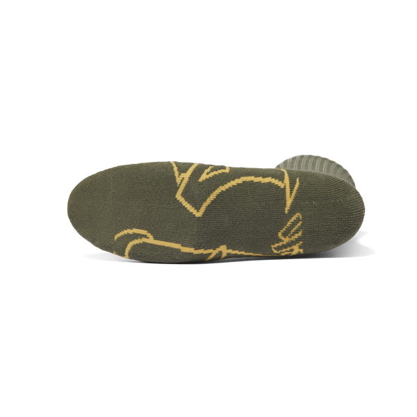 HUF Outlines Crew Sock - Olive