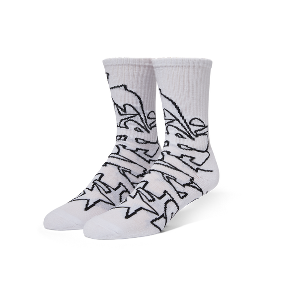 HUF Outlines Crew Sock - White