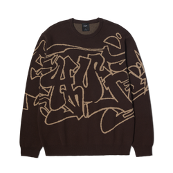 HUF Outlines Crewneck Sweater - Espresso