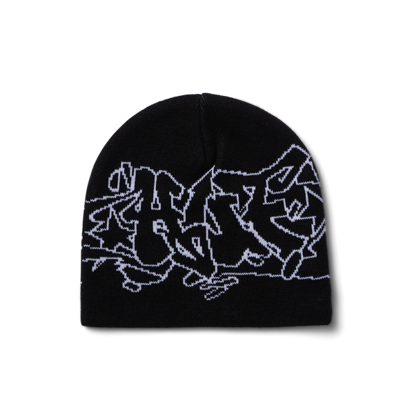 HUF Outlines Skull Beanie - Black