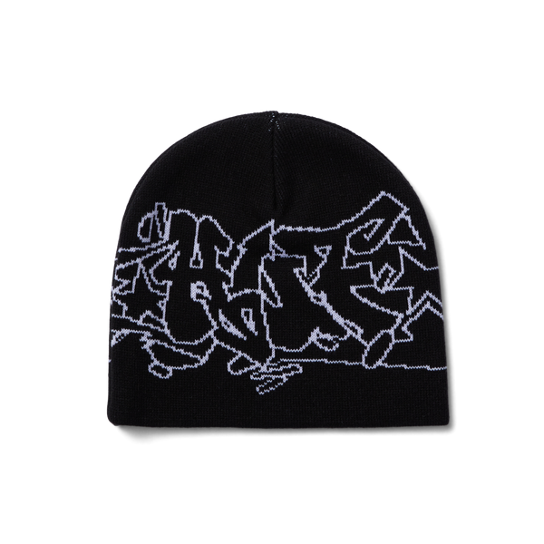 HUF Outlines Skull Beanie - Black