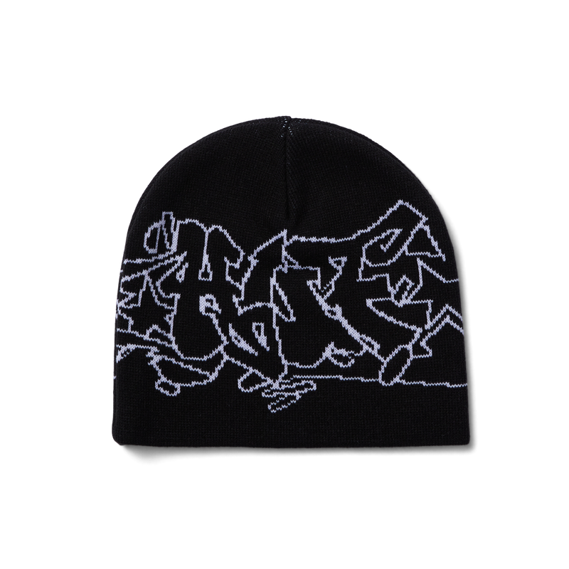 HUF Outlines Skull Beanie - Black