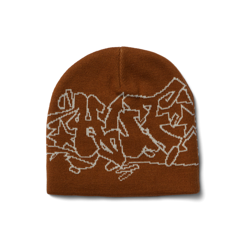 HUF Outlines Skull Beanie - Russet