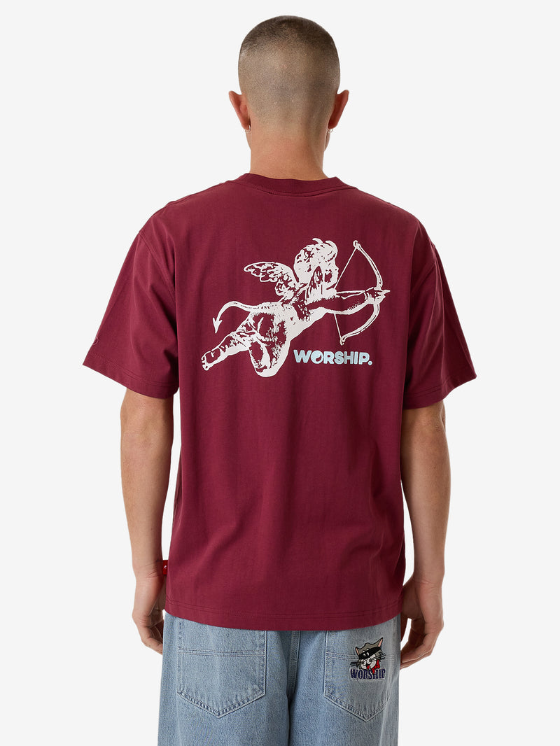 Worship Cherub Tee - Wine