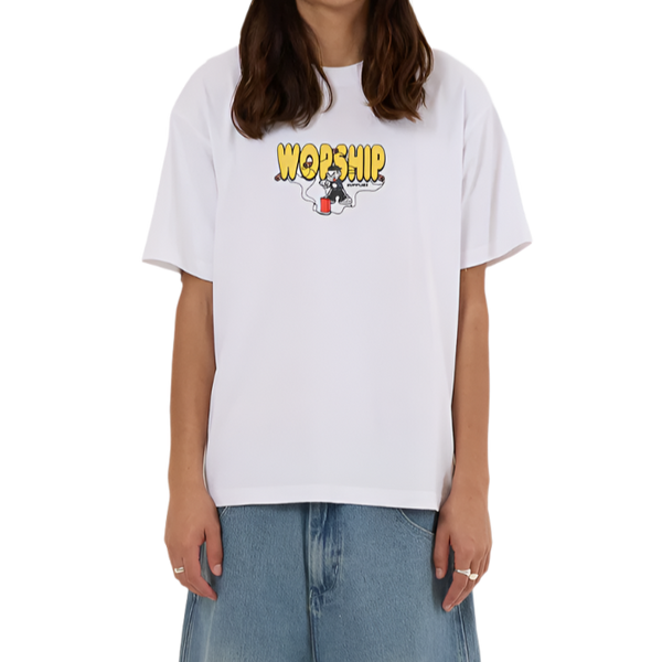 Worship Boomer Tee - White