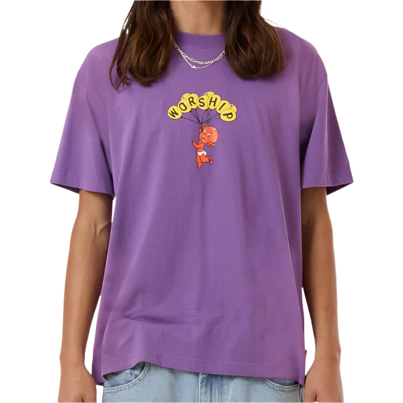 Worship Floater Vintage Tee - Prism Violet Fade