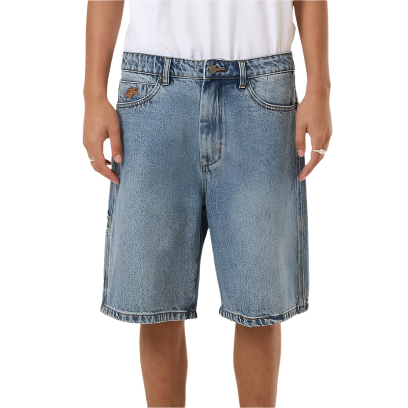 Worship Chalice Lounger Jean Short - Storm Blue