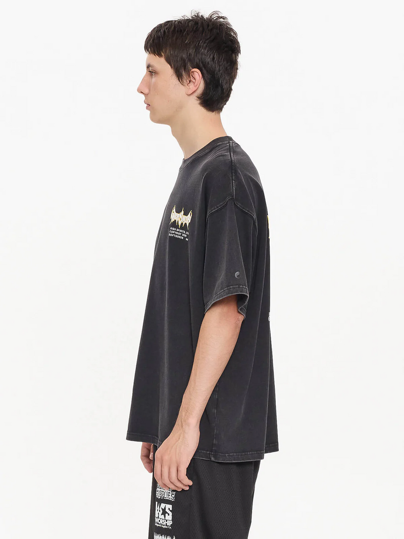 Worship Pile Up Oversized Tee - Black