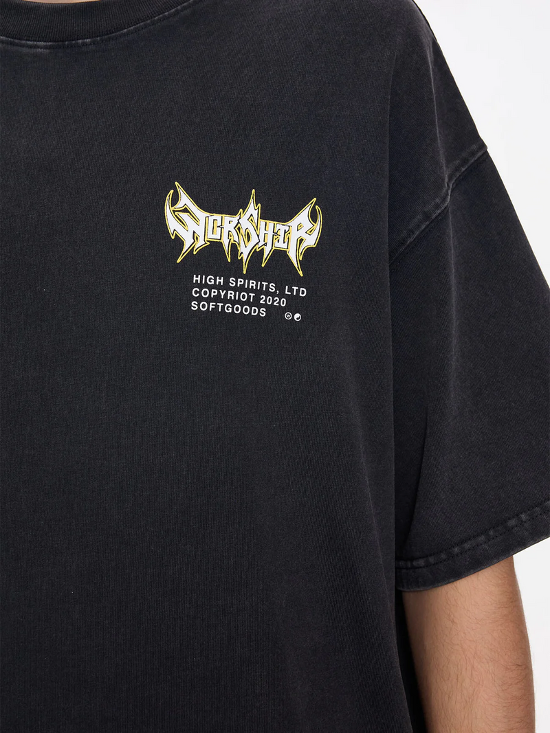 Worship Pile Up Oversized Tee - Black