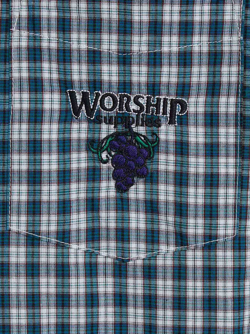 Worship Satisfaction Short Sleeved Shirt - Dark Blue