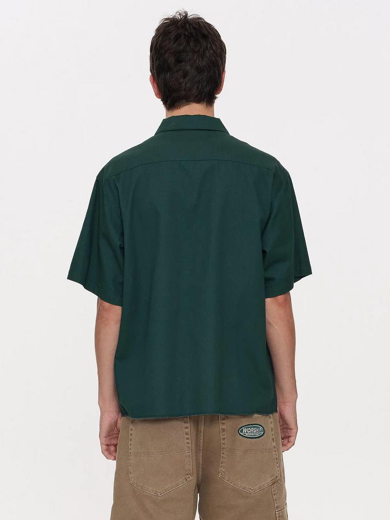 Worship Department  Short Sleeve Work Shirt - Hunter Green