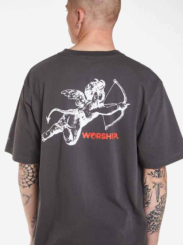 Worship Cherub Tee - Worn Black