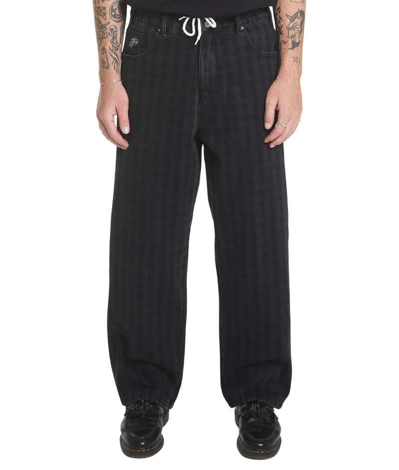 Worship Damnation Big Lounger Pants - Worn Black