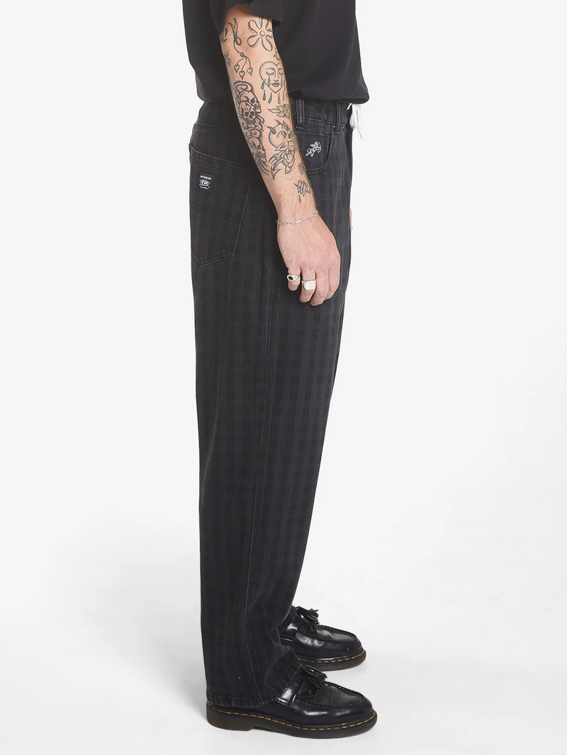 Worship Damnation Big Lounger Pants - Worn Black