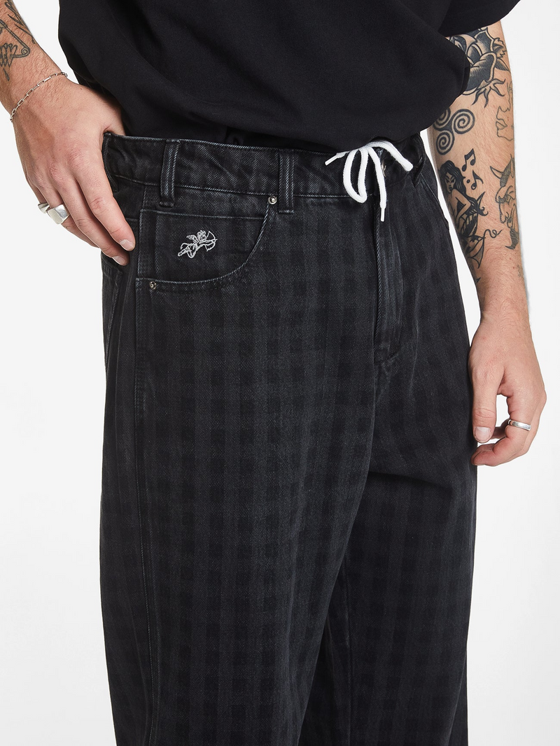 Worship Damnation Big Lounger Pants - Worn Black