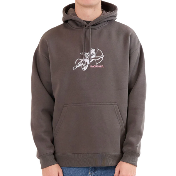 Worship Cherub Hoodie - Worn Black