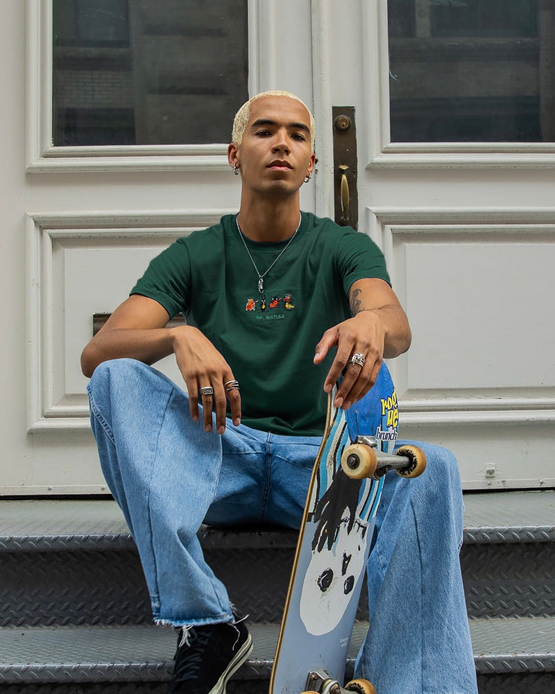Good Mourning The Beetles Palmah Tee - Dark Pine – Evolve Skate Store