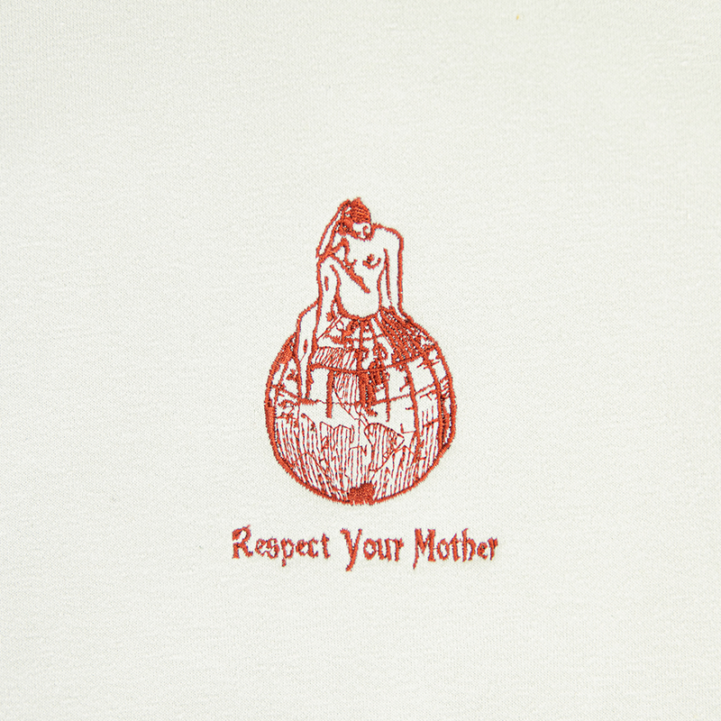 Palmah Respect Your Mother Hoodie - Stone