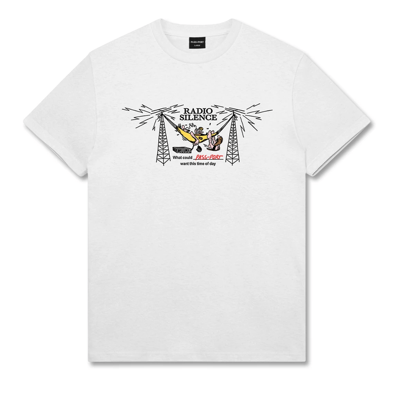 Pass~Port Radio Silence  Tee - White