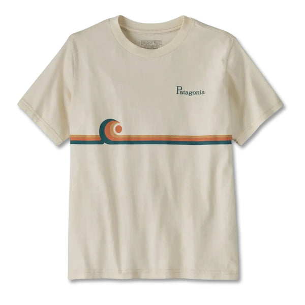 Patagonia Kids' Graphic Youth Tee - Swelldrifter Stripe / Undyed Natural