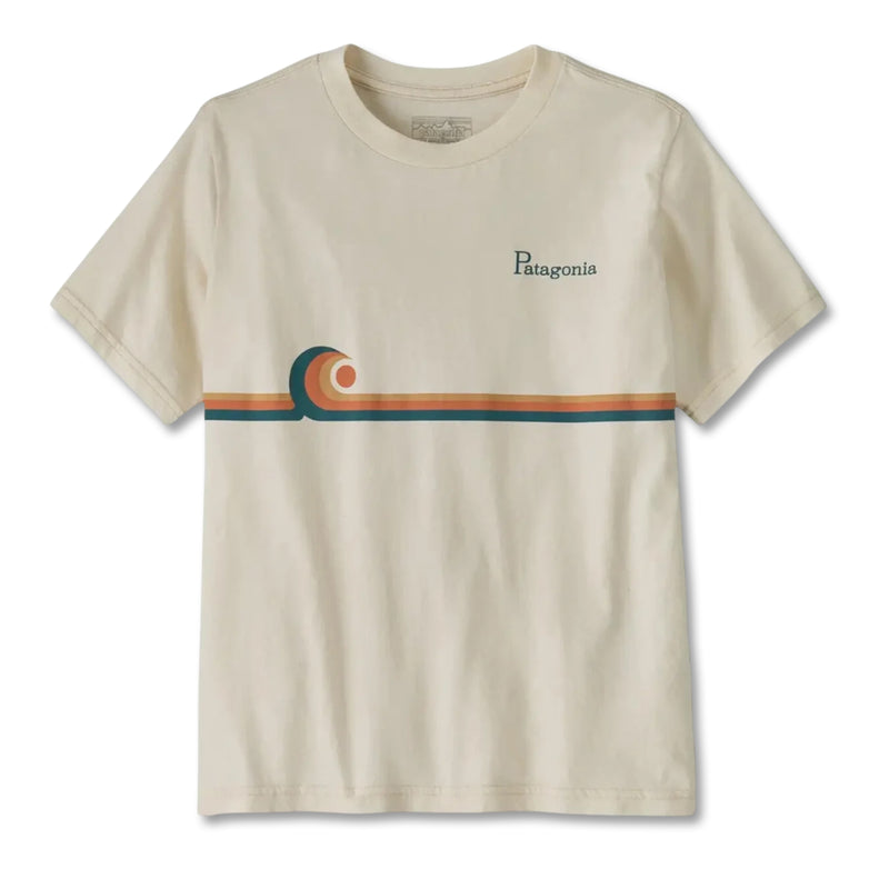 Patagonia Kids' Graphic Youth Tee - Swelldrifter Stripe / Undyed Natural